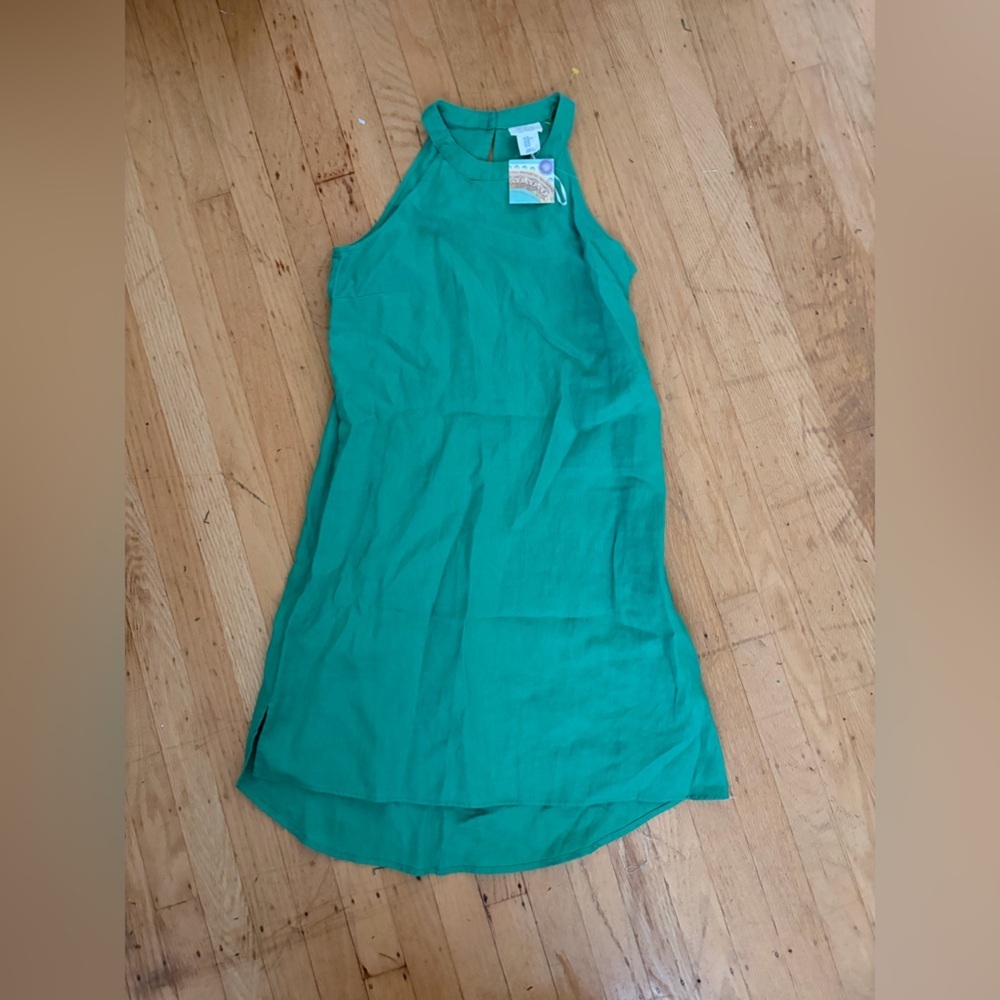 Sigrid Olsen 100% linen halter sundress new with tags